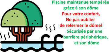 Piscine avec dôme de l'Olivier d'Alana