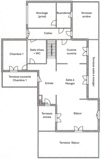 plan massanes Rez-de-Chaussée